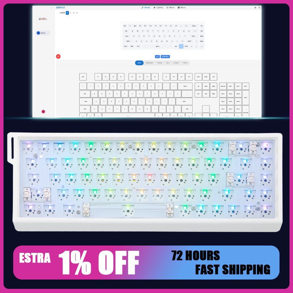 Hot Swap Pcb - ZUOYA GMK68 Mekanik Klavye Kiti Üç