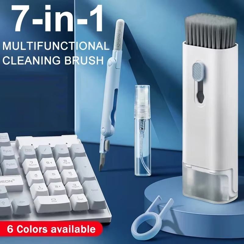 Keycap Puller Ring - 7'si 1 Arada Klavye Temizleme Fırçası