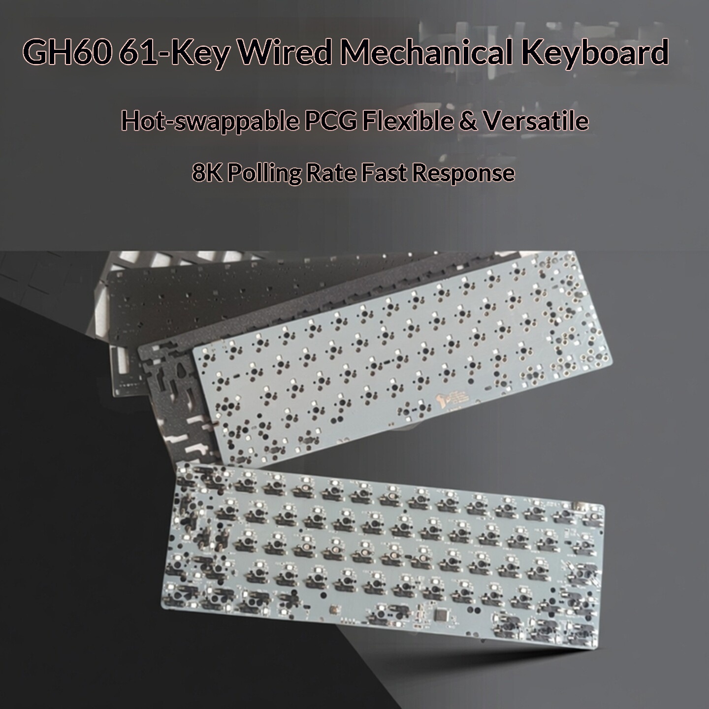 GH60 Klavye PCB Özelleştirilmi - Hot Swap Pcb incelemesi ve fiyatı