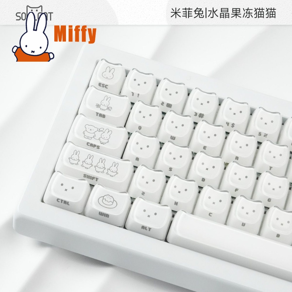 Kawaii Miffy Keycaps Sevimli T - Gaming Keyboard He incelemesi ve fiyatı