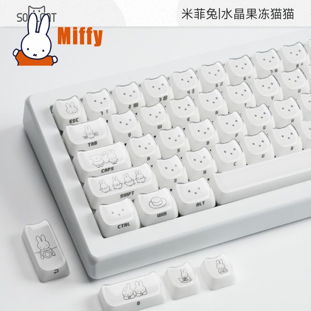 Kawaii Miffy Keycaps Sevimli T - Gaming Keyboard He incelemesi ve fiyatı
