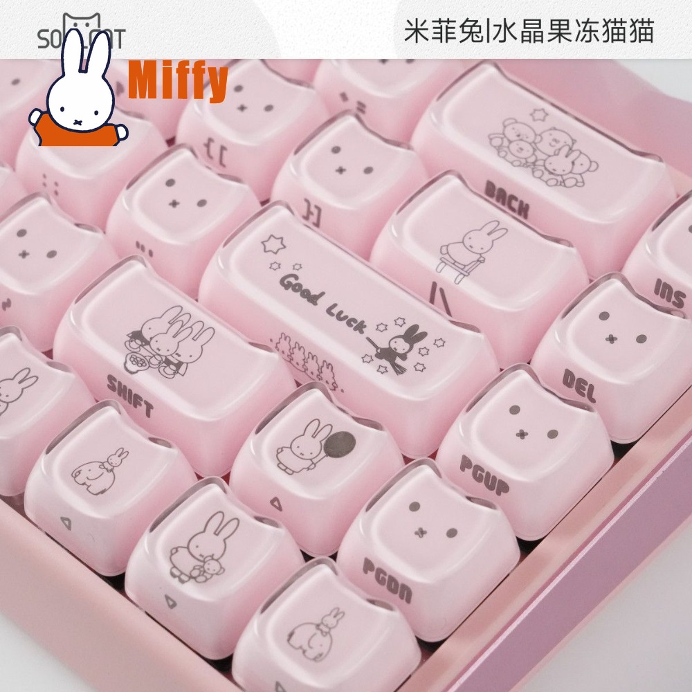 Kawaii Miffy Keycaps Sevimli T - Gaming Keyboard He incelemesi ve fiyatı
